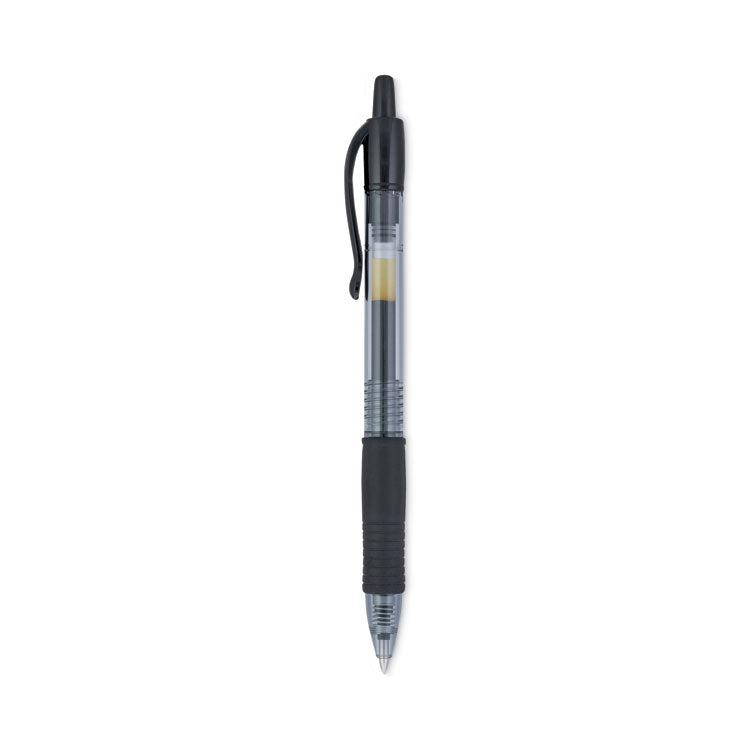 G2 Premium Gel Pen, Retractable, Fine 0.7 mm, Black Ink, Smoke/Black Barrel, Dozen