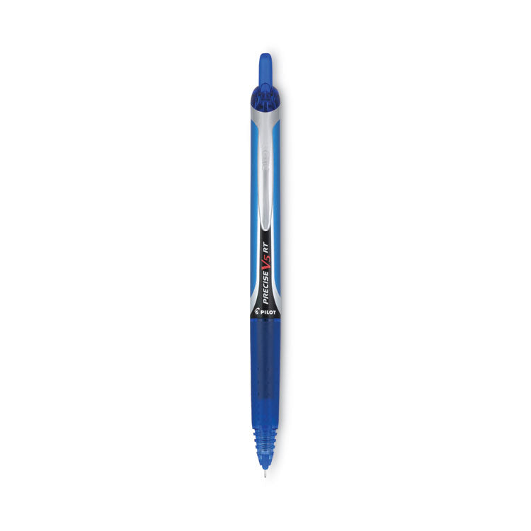 Precise V5RT Rollerball Pen, Retractable, Extra-Fine 0.5 mm, Blue Ink, Blue Barrel