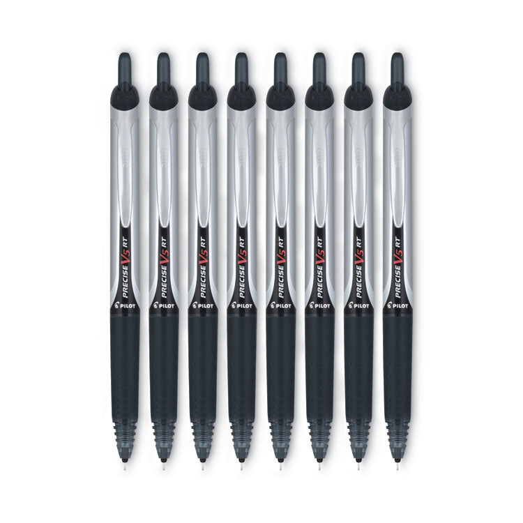 Precise V5RT Rollerball Pen, Retractable, Extra-Fine 0.5 mm, Black Ink, Black Barrel