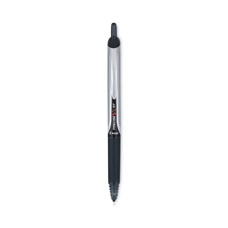 Precise V5RT Rollerball Pen, Retractable, Extra-Fine 0.5 mm, Black Ink, Black Barrel