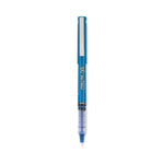 Precise V5 Rollerball Pen, Stick, Extra-Fine 0.5 mm, Blue Ink, Blue/Clear Barrel, Dozen