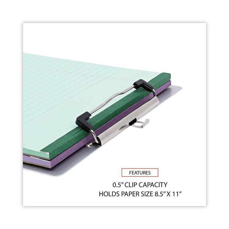 Aluminum Clipboard with Low Profile Clip, 0.5" Clip Capacity, Holds 8.5 x 11 Sheets, Aluminum