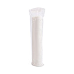 Lift Back and Lock Tab Cup Lids for Foam Cups, Fits 10 oz Solo Trophy Hot/Cold Drink Cups, Plastic, White, 2,000/Carton
