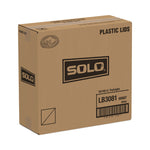 Lift Back and Lock Tab Lids for Paper Cups, Fits 8 oz Hot Cups, Plastic, White, 100/Sleeve, 10 Sleeves/Carton