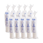 Lift Back and Lock Tab Lids for Paper Cups, Fits 8 oz Hot Cups, Plastic, White, 100/Sleeve, 10 Sleeves/Carton