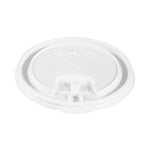 Lift Back and Lock Tab Lids for Paper Cups, Fits 10 oz to 24 oz Hot Cups, Plastic, White, 100/Sleeve, 10 Sleeves/Carton