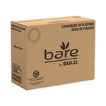 Bare Eco-Forward RPET Deli Container Lids, Recessed Lid, Fits 8 oz Containers, Clear, Plastic, 50/Pack, 10 Packs/Carton