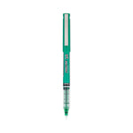 Precise V5 Rollerball Pen, Stick, Extra-Fine 0.5 mm, Green Ink, Green/Clear Barrel, Dozen