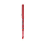 Precise V5 Rollerball Pen, Stick, Extra-Fine 0.5 mm, Red Ink, Red/Clear Barrel, Dozen