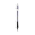 EasyTouch Ballpoint Pen, Stick, Fine 0.7 mm, Black Ink, Clear/Black Barrel, Dozen