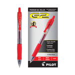 G2 Premium Gel Pen, Retractable, Bold 1 mm, Red Ink, Smoke/Red Barrel, Dozen