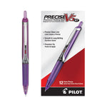 Precise V5RT Rollerball Pen, Retractable, Extra-Fine 0.5 mm, Purple Ink, Purple Barrel