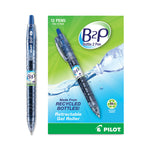 B2p Bottle-2-Pen Recycled Gel Pen, Retractable, Fine 0.7 Mm, Blue Ink, Translucent Blue Barrel