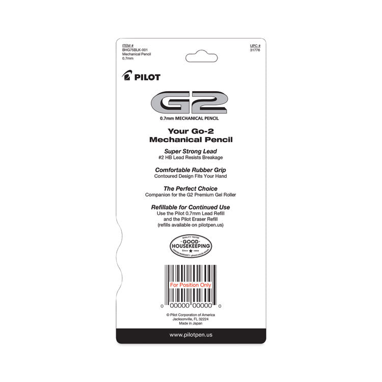 G2 Mechanical Pencil, 0.7 mm, HB (#2), Black Lead, Assorted Barrel Colors, 5/Pack