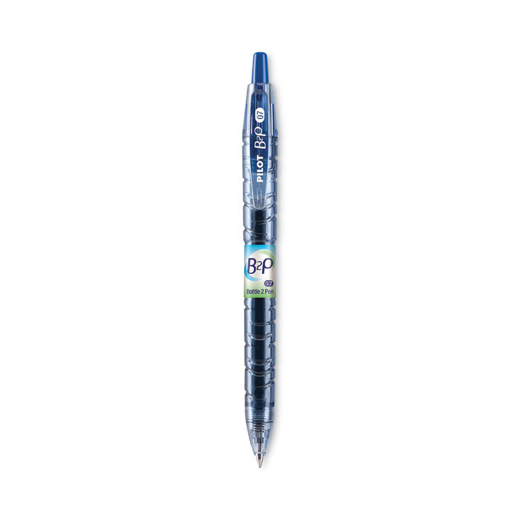 B2p Bottle-2-Pen Recycled Gel Pen, Retractable, Fine 0.7 Mm, Blue Ink, Translucent Blue Barrel