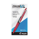 Precise V7RT Rollerball Pen, Retractable, Fine 0.7 mm, Red Ink, Red Barrel