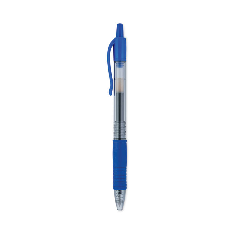 G2 Premium Gel Pen Convenience Pack, Retractable, Extra-Fine 0.38 mm, Blue Ink, Smoke/Blue Barrel, Dozen