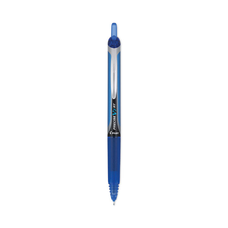 Precise V7RT Rollerball Pen, Retractable, Fine 0.7 mm, Blue Ink, Blue Barrel