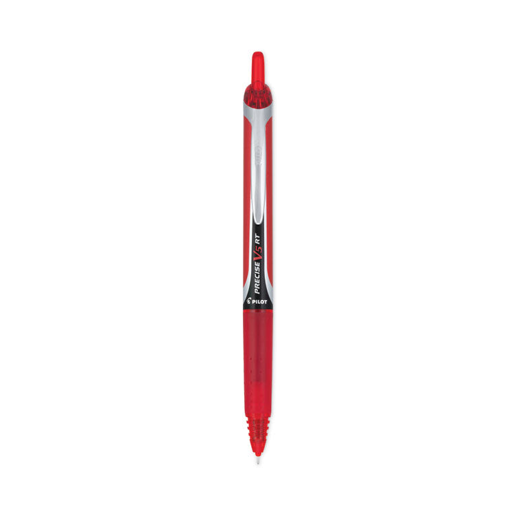 Precise V5RT Rollerball Pen, Retractable, Extra-Fine 0.5 mm, Red Ink, Red Barrel