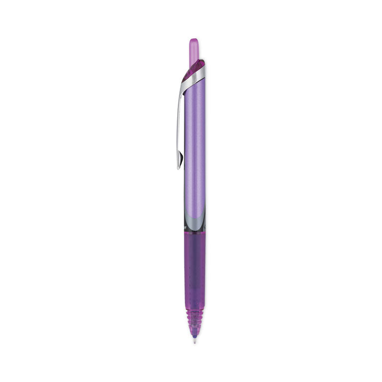 Precise V5RT Rollerball Pen, Retractable, Extra-Fine 0.5 mm, Purple Ink, Purple Barrel