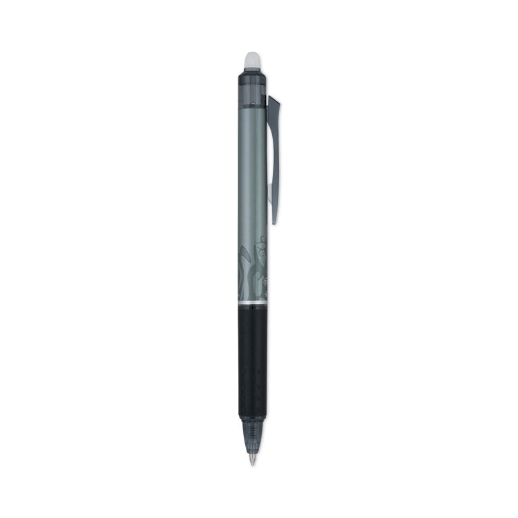 Frixion Clicker Erasable Gel Pen, Retractable, Extra-Fine 0.5 Mm, Black Ink, Black Barrel, Dozen