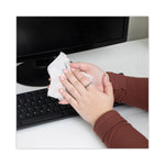 HandKleen Premoistened Antibacterial Wipes, Cloth, 5.5 x 6.5, Unscented, White, 70/Tub