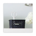 Plastic Weave Bin, Small, 10" X 7.5" X 4", Black