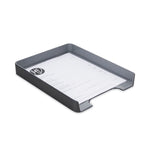 Fusion Letter Tray, 1 Section, Letter Size Files, 9.75" x 12.5" x 1.75", Black