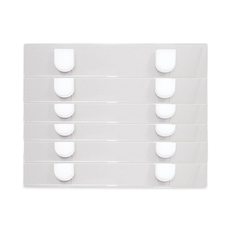 Panel Wall Sign Name Holder, Acrylic, 9 X 2, 6/pack, Clear