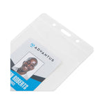 PVC-Free Badge Holders, Vertical, Clear 3.5" x 5.13" Holder, 3.13" x 4.5" Insert, 50/Pack