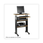 Muv Stand-Up Adjustable-Height Desk, 29.5" X 22" X 35" To 49", Cherry/black