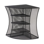 Onyx Mesh Corner Organizer, Six Sections, 15 X 11 X 13, Black