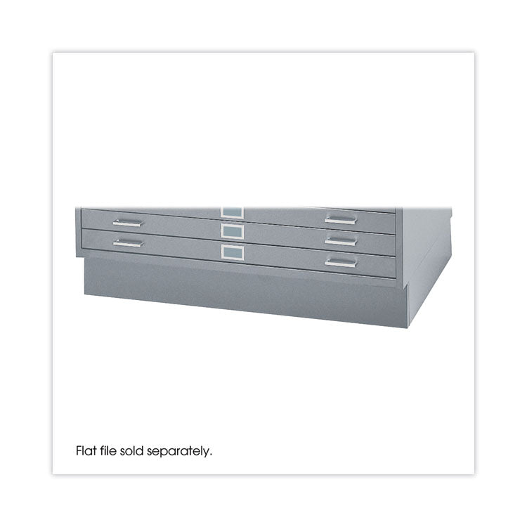 Base For Safco Steel Five-Drawer 50" X 38" Stackable Flat Files, 53.5" X 38.75" X 6", Gray