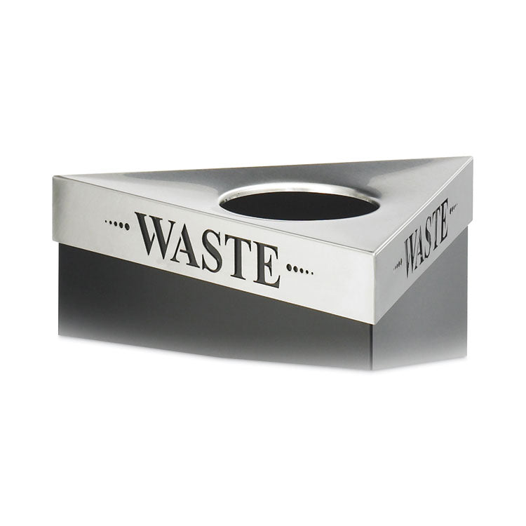 Trifecta Waste Receptacle Lid, Laser Cut "WASTE" Inscription, 20w x 20d x 3h, Stainless Steel