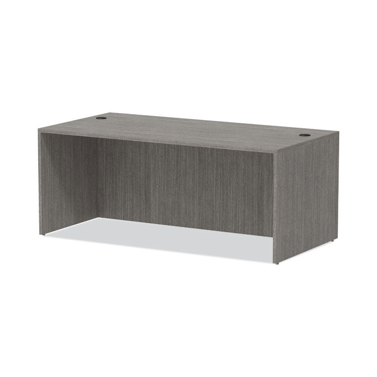 Alera Valencia Series Straight Front Desk Shell, 71" x 35.5" x 29.63", Gray