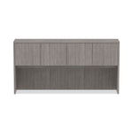 Alera Valencia Series Hutch with Doors, 4 Compartments, 70.63w x 15d x 35.38h, Gray