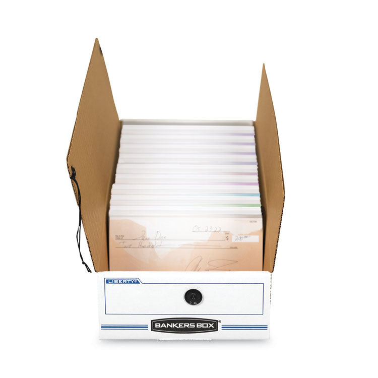 Liberty Check And Form Boxes, 6.25" X 24" X 4.5", White/blue, 12/carton