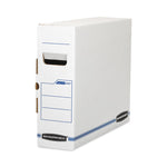 X-Ray Storage Boxes, 5" X 18.75" X 14.88", White/blue, 6/carton