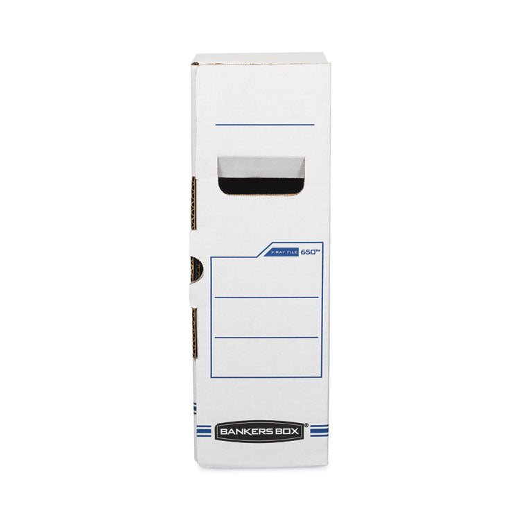 X-Ray Storage Boxes, 5" X 18.75" X 14.88", White/blue, 6/carton
