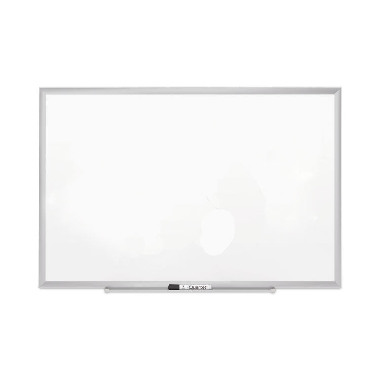 Classic Series Porcelain Magnetic Dry Erase Board, 36" x 24", White Surface, Satin Aluminum Frame