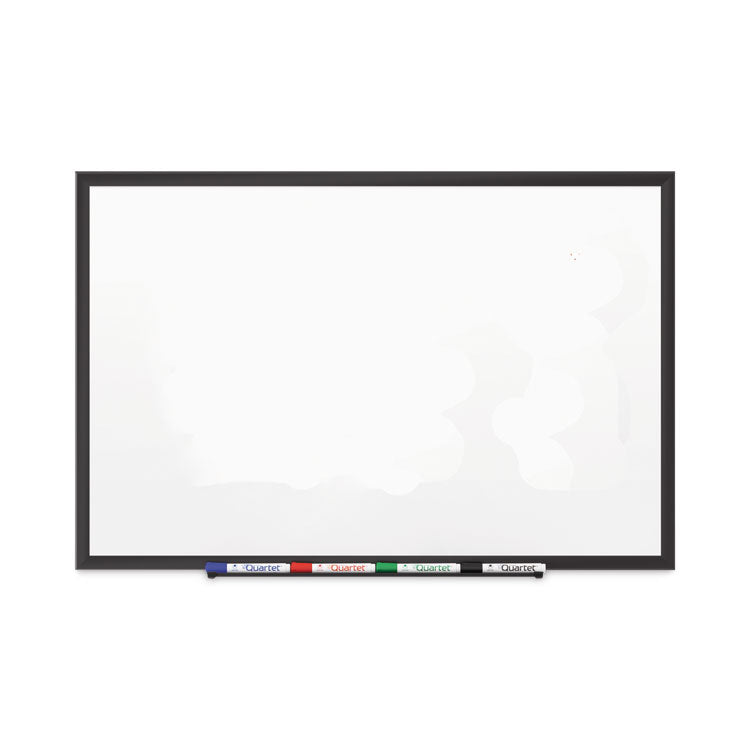 Classic Series Porcelain Magnetic Dry Erase Board, 36" x 24", White Surface, Black Aluminum Frame