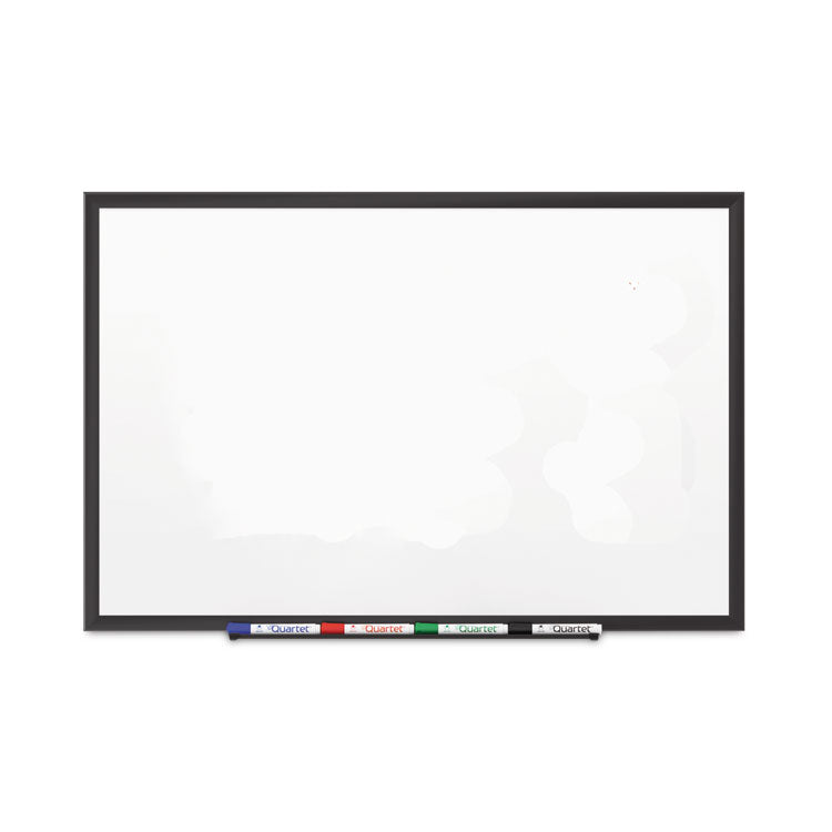 Classic Series Porcelain Magnetic Dry Erase Board, 48" x 36", White Surface, Black Aluminum Frame
