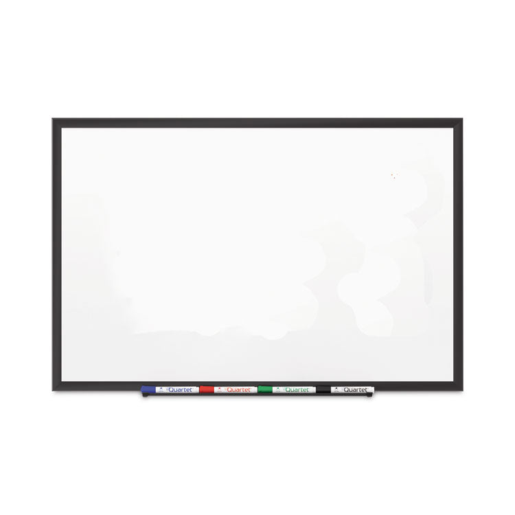 Classic Series Porcelain Magnetic Dry Erase Board, 72" x 48", White Surface, Black Aluminum Frame