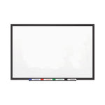 Classic Series Porcelain Magnetic Dry Erase Board, 96" x 48", White Surface, Black Aluminum Frame