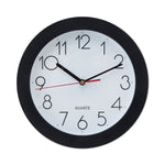 Bold Round Wall Clock, 9.75" Overall Diameter, Black Case, 1 Aa (sold Separately)