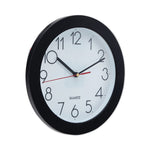 Bold Round Wall Clock, 9.75" Overall Diameter, Black Case, 1 Aa (sold Separately)
