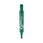 Marks A Lot Regular Desk-Style Permanent Marker, Broad Chisel Tip, Green, Dozen (7885)