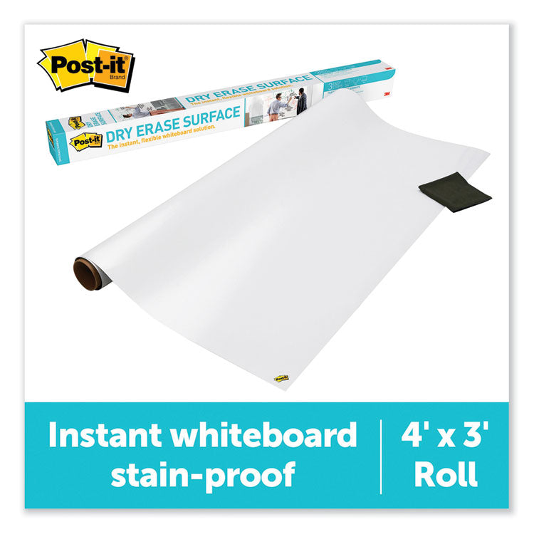 Dry Erase Surface, Laminate Film, 48" x 7 mil x 36", White