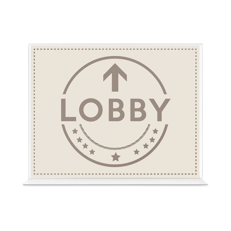 Anti-Glare Stand Up Double Sided Sign Holder, 8.5 X 11, Clear