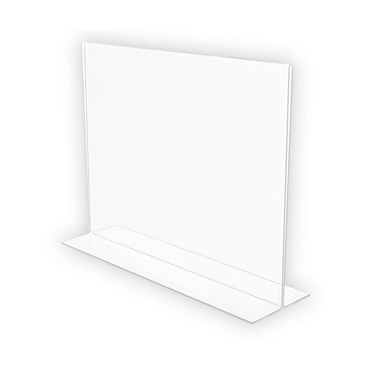 Anti-Glare Stand Up Double Sided Sign Holder, 8.5 X 11, Clear